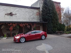 Tesla Model S wynajem na wesele Sosnowiec (restauracja Moja Pasja)