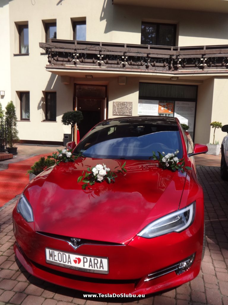 Tesla Model S na wesele Bielsko-Biała (wesele w Hotelu Na Boniach w Bielsku)